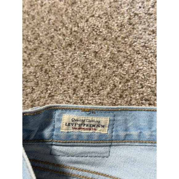 Levi Denim Booty Shorts Womens 27 Blue Wedgie Short Western - Picture 4 of 9